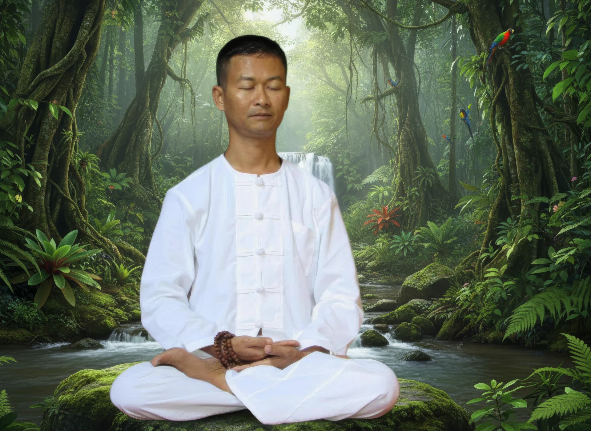 Master Jet Lee in meditation pose